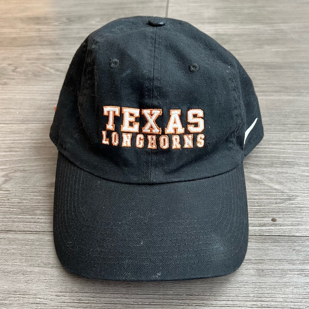Texas Longhorns UT Black Nike Cotton Canvas Baseball Hat